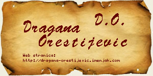 Dragana Orestijević vizit kartica